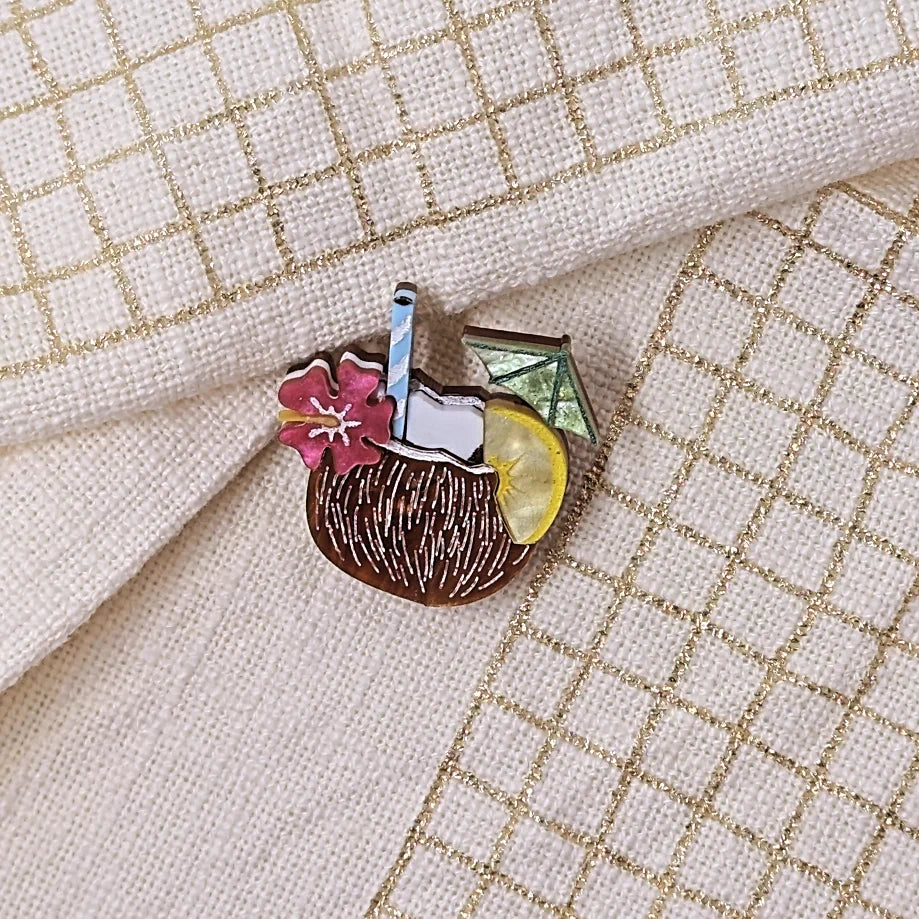 Pina Colada Mini Brooch