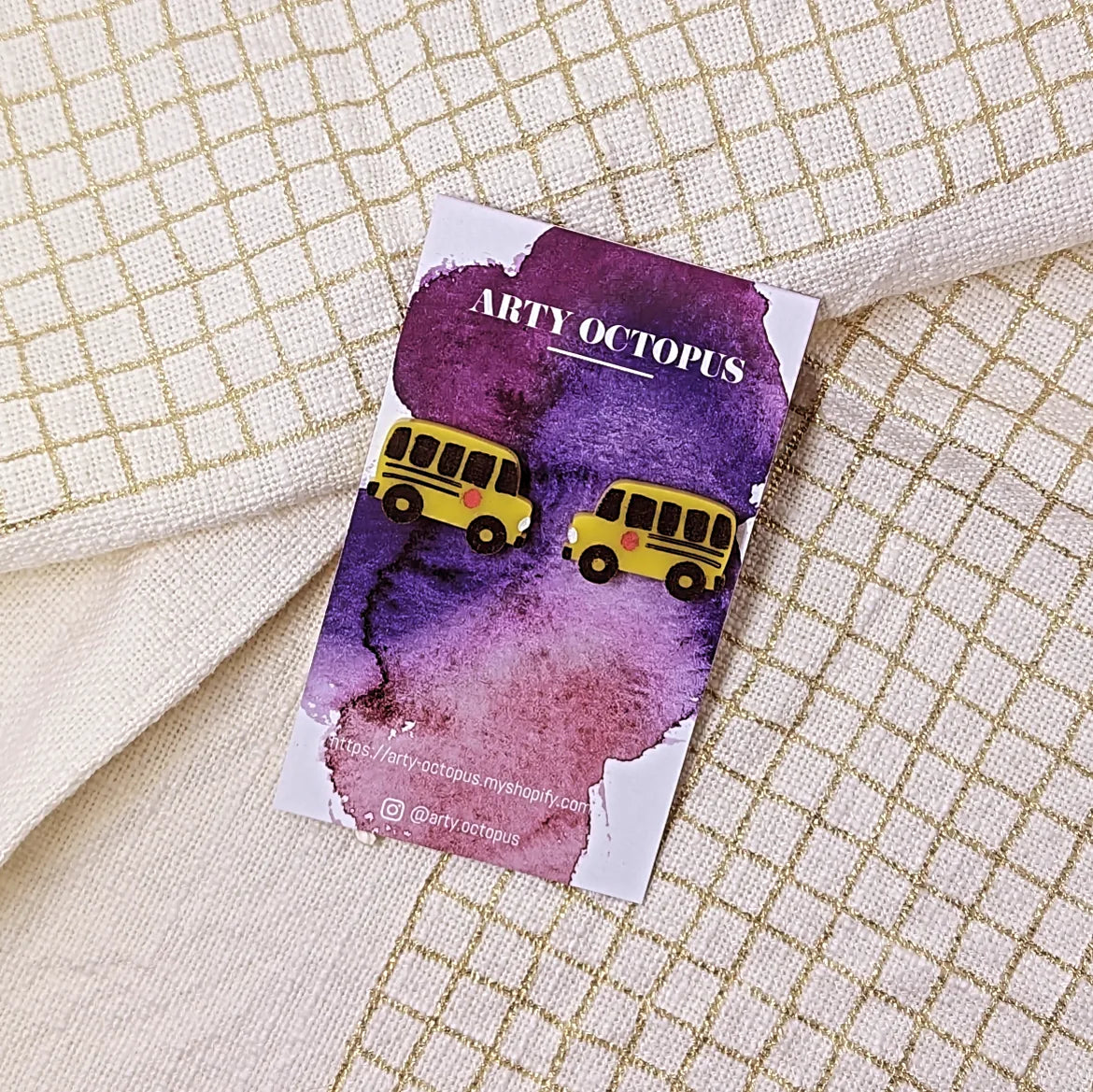 School Bus Earrings