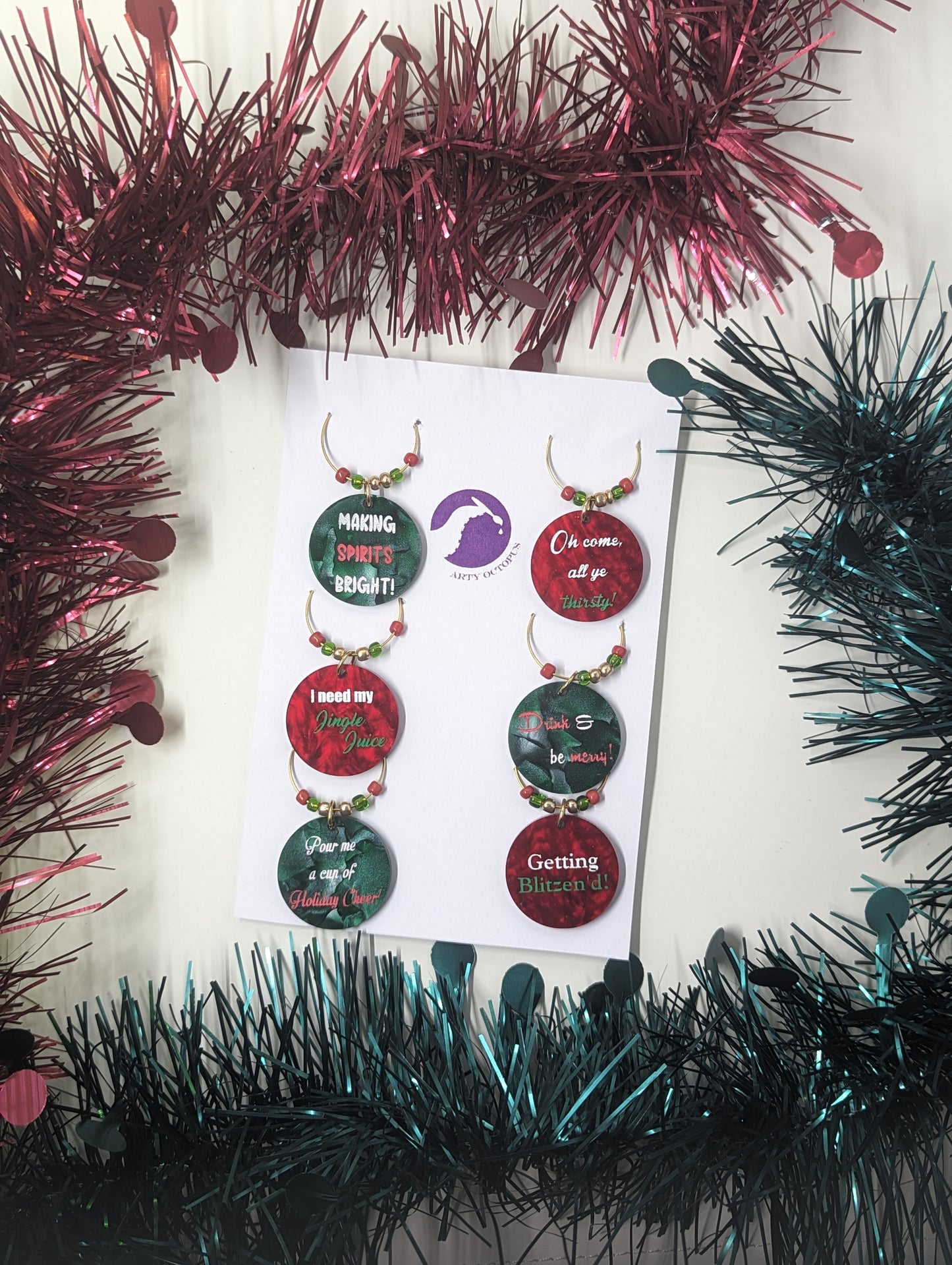 Wine Glass Tags - Christmas edition