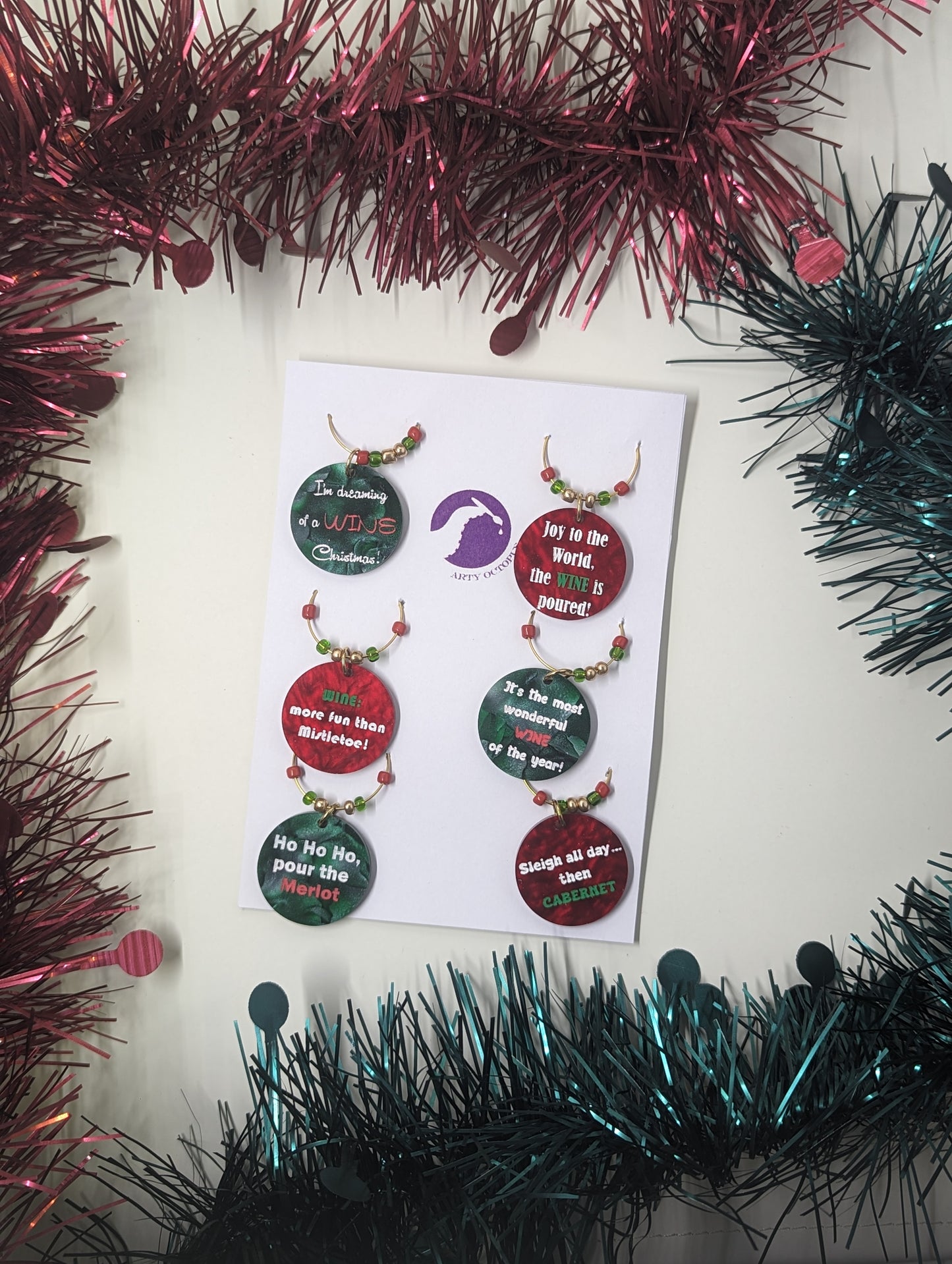 Wine Glass Tags - Christmas edition