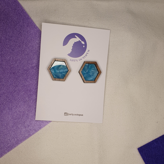 Hexagon earrings