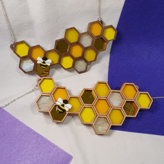 Bee my Honey(comb) Necklace