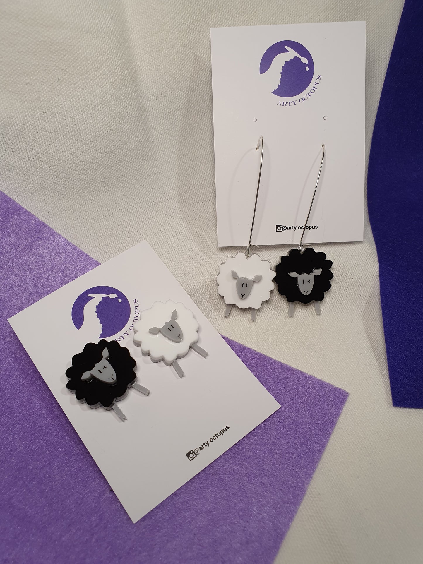 Baa Baa Black Sheep Earrings