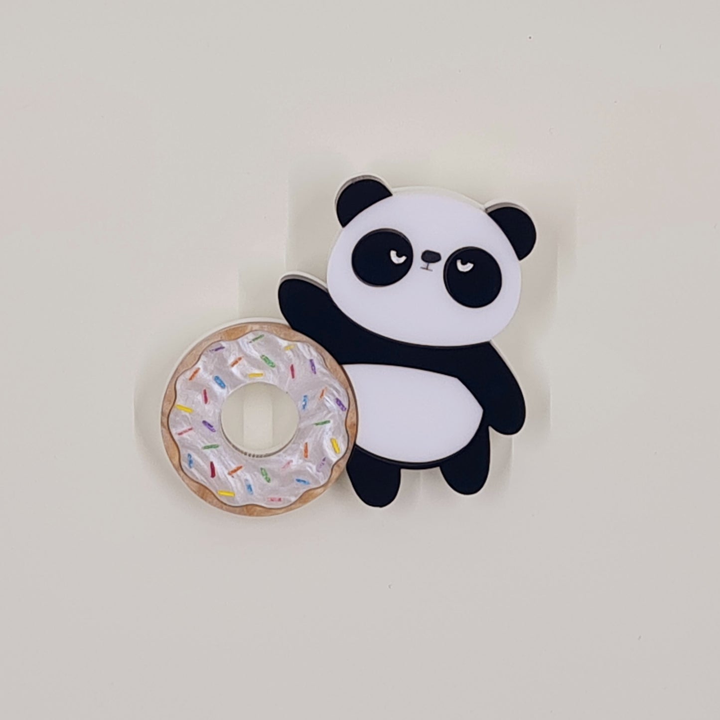 Manners Matter to Donut Panda brooch