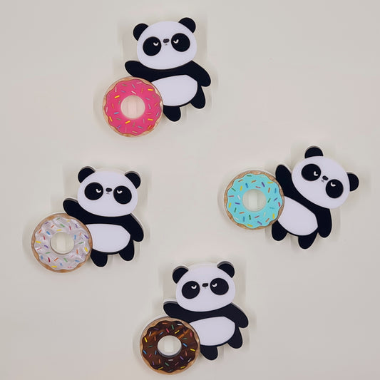 Manners Matter to Donut Panda brooch