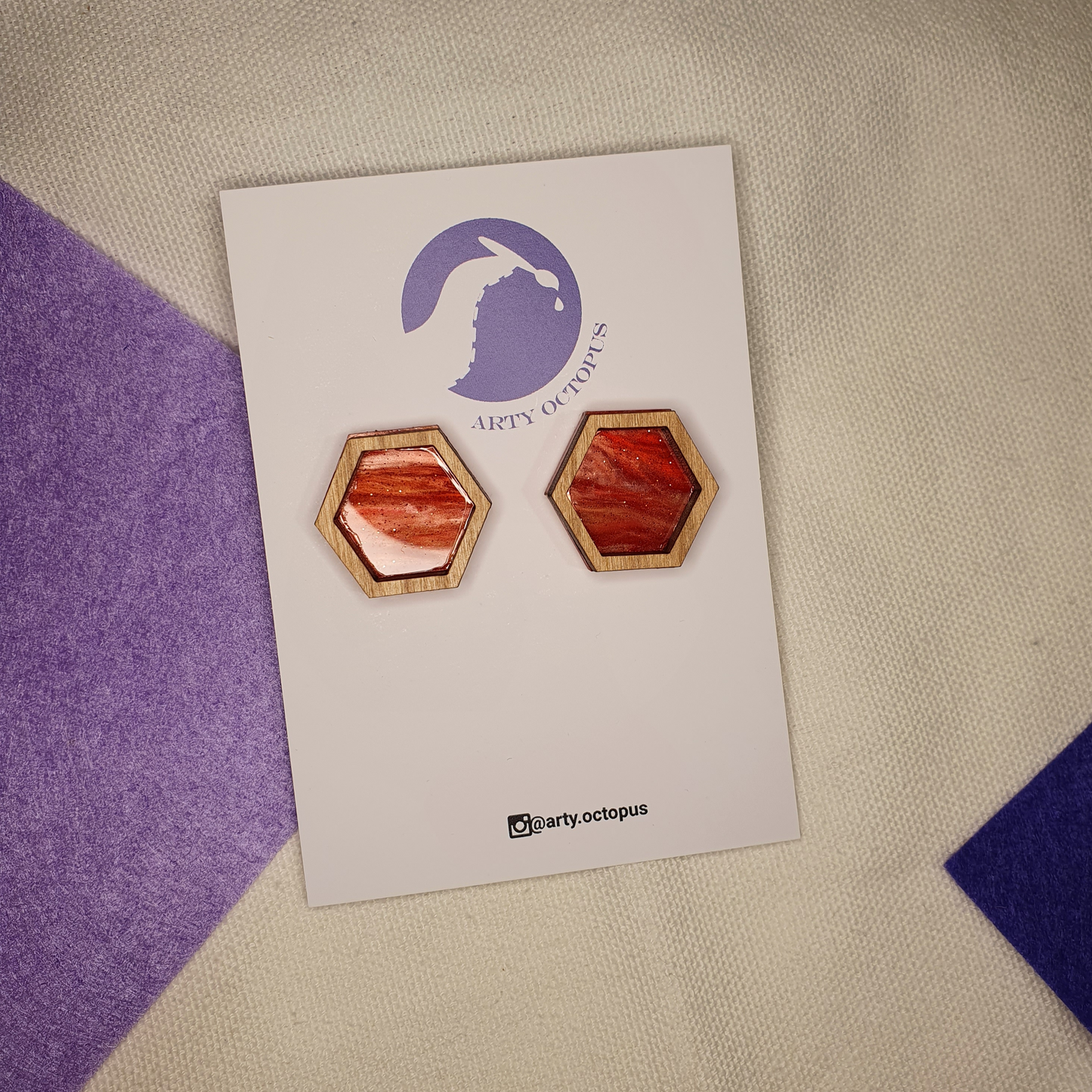 Hexagon earrings