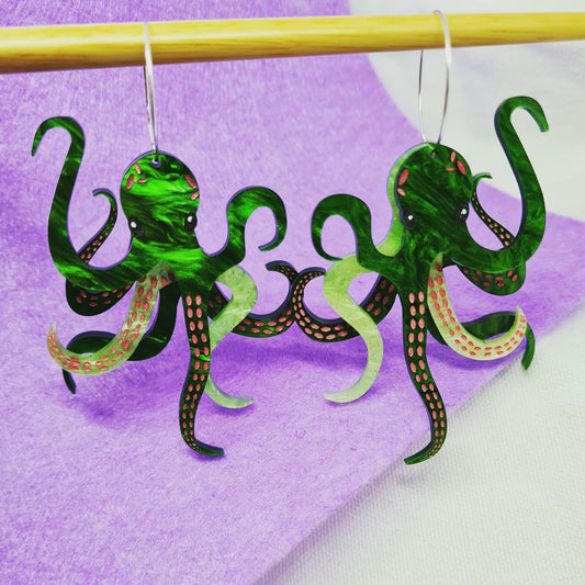 Octopus Hoop Earrings