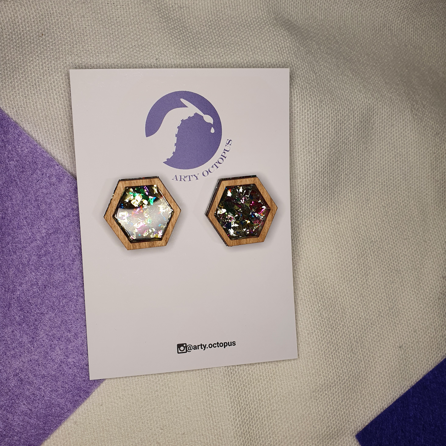 Hexagon earrings